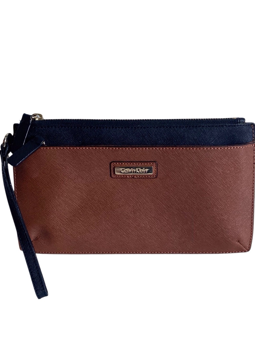Calvin Klein Brown and Black Wristlet
